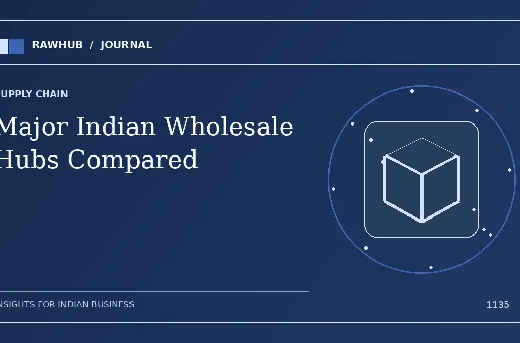 Major Indian Wholesale Hubs Compared: Sadar Bazar, Burrabazar, Surat & Regional Mandis — Rawhub Journal