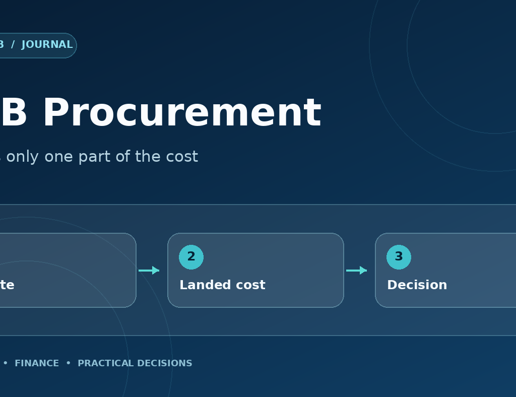 B2B procurement quote to landed cost decision flow for Indian retailers