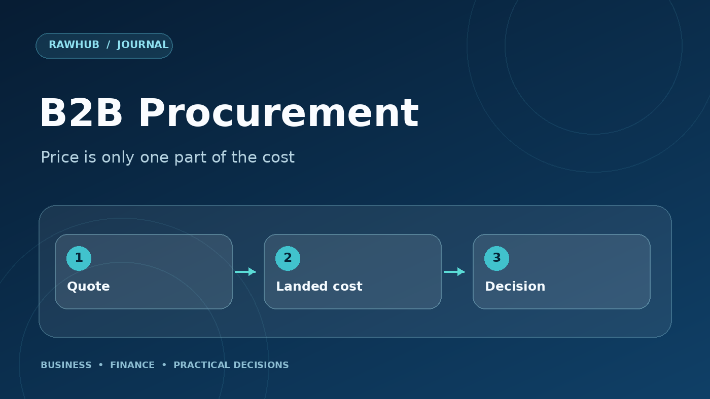 B2B Procurement in India: Calculate the Real Landed Cost Before Buying