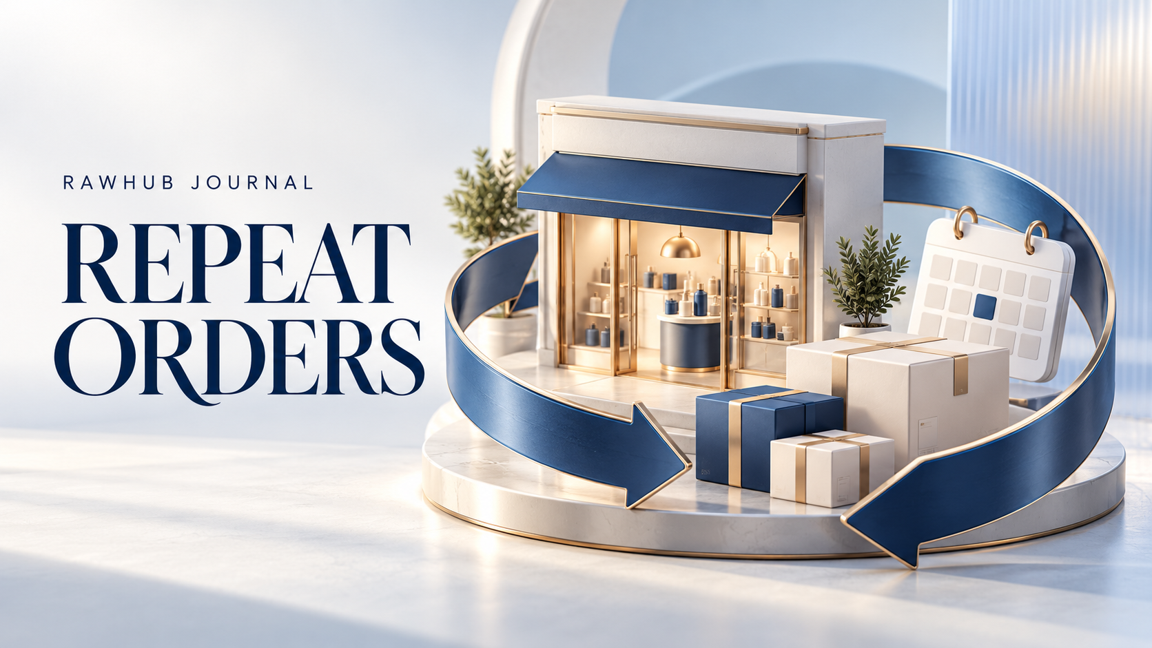 Premium illustration of recurring wholesale deliveries and a replenishment calendar