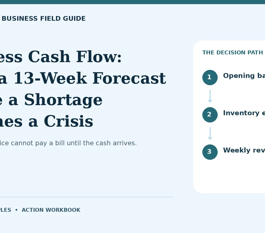 Business Cash Flow: Build a 13-Week Forecast Before a Shortage Becomes a Crisis