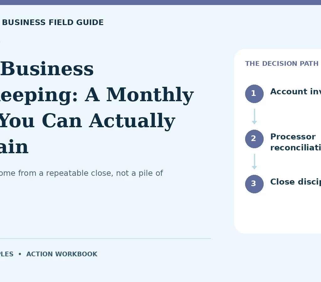 Small Business Bookkeeping: A Monthly Close You Can Actually Maintain