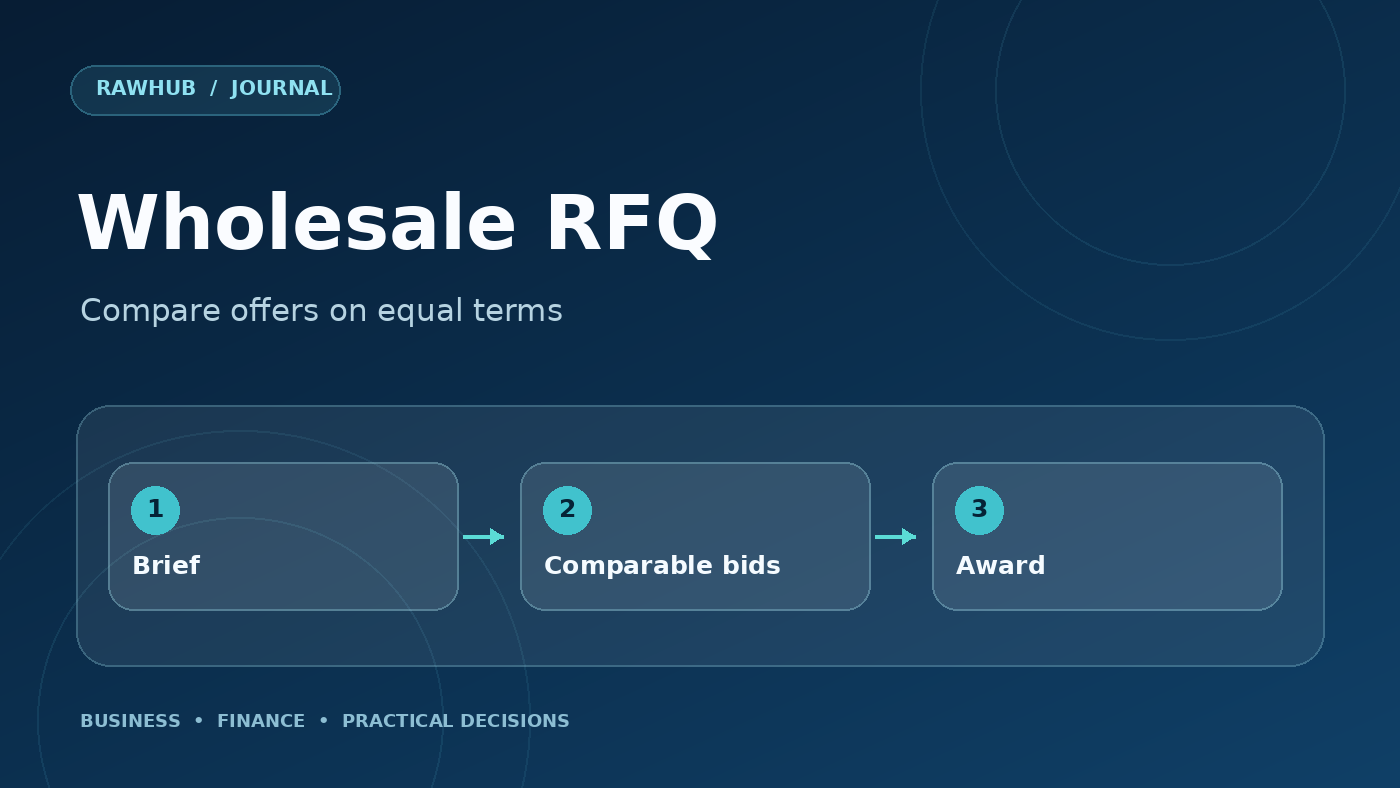 Wholesale RFQ Bidding: How to Compare Supplier Bids Fairly